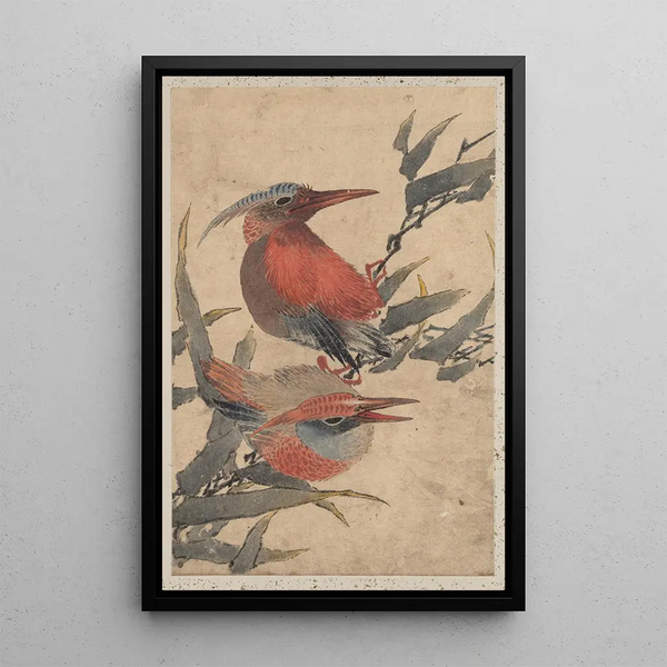 Sketchbook by Katsushika Hokusai and his disciples Pl38 - Katsushika Hokusai — framed artwork on a wall