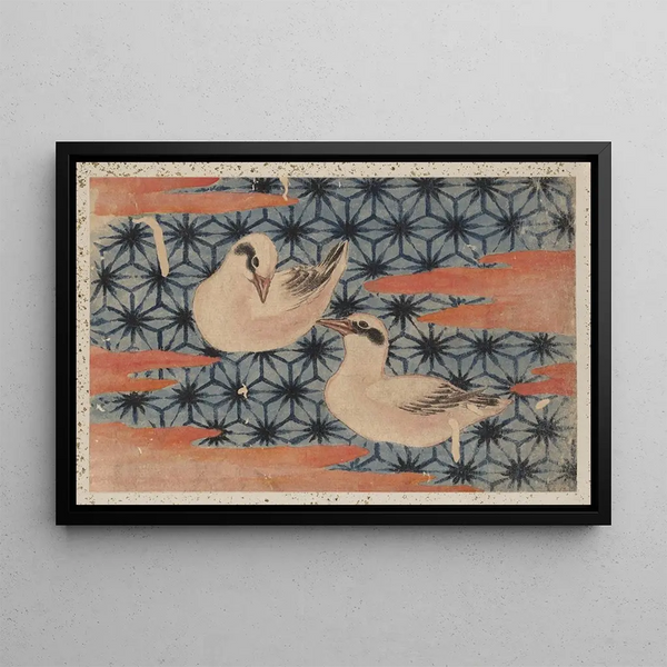 Sketchbook by and His Disciples Pl42 - Katsushika Hokusai — framed artwork on a wall