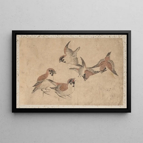 Sketchbook by and his disciples Pl44 - Katsushika Hokusai — framed artwork on a wall