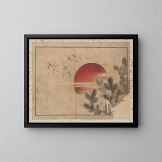 Sketchbook of Katsushika Hokusai and his disciples Pl46 - Katsushika Hokusai — framed artwork on a wall