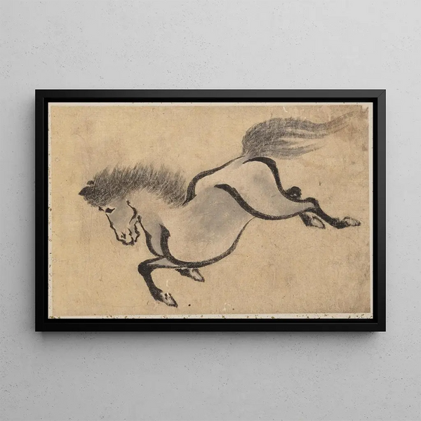 Sketchbook by and his disciples Pl47 - Katsushika Hokusai — framed artwork on a wall