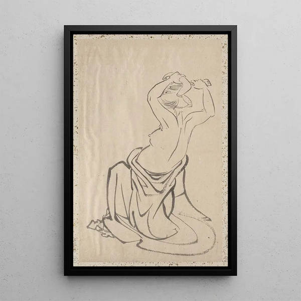 Sketchbook by Katsushika Hokusai and his disciples Pl54 - Katsushika Hokusai — framed artwork on a wall