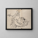 Sketchbook of Katsushika Hokusai and his disciples Pl55 - Katsushika Hokusai — framed artwork on a wall