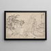 Sketchbook by and his disciples Pl60 - Katsushika Hokusai — framed artwork on a wall