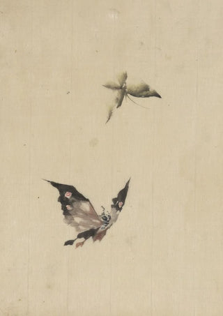Butterfly and Moth - Katsushika Hokusai — artwork view
