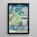 Chutes d'Aoigaoka in the Eastern capital - Katsushika Hokusai — framed artwork on a wall