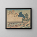 Fuji behind the Minobu River - Katsushika Hokusai — framed artwork on a wall
