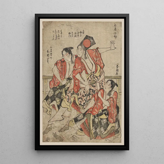 Gogatsu no bu - Katsushika Hokusai — framed artwork on a wall