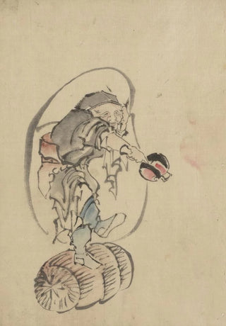 Hotei, the god of good fortune - Katsushika Hokusai — artwork view