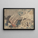 Chasers or Forest Workers Warming Up at Dusk Minamoto No Muneo Yuki - Katsushika Hokusai — framed artwork on a wall