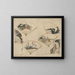 The bath of Mutamagawa - Katsushika Hokusai — framed artwork on a wall