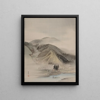 Kawabata Gyokush - Blossoms by a River.webp