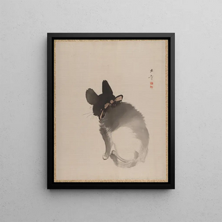 Kawabata Gyokush - Cat Seen from Behind.webp