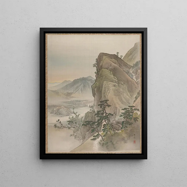 Landscape Painting - Kawabata Gyokushō — framed artwork on a wall