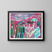 Pedestrians in Ginza - Kawakami Sumio — framed artwork on a wall