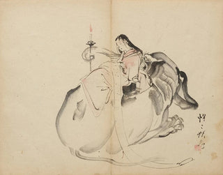 Monju Standing Painting - Kawanabe Kyōsai — artwork view