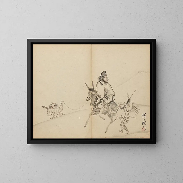 Zhong Kui - Kawanabe Kyōsai — framed artwork on a wall