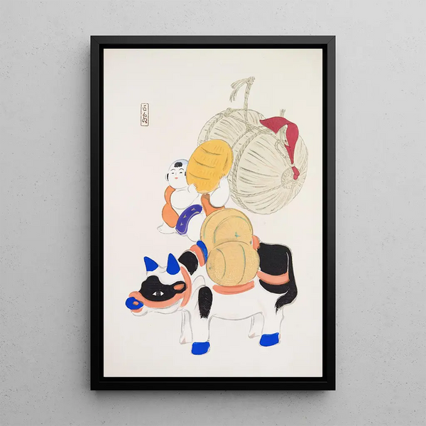 Illustrations collectées de jouets japonais par Kyosen Pl007 - Kawasaki Kyōsen — framed artwork on a wall