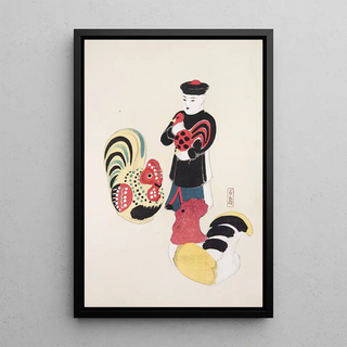 Illustrations collectées de jouets japonais par Kyōsen Pl067 - Kawasaki Kyōsen — framed artwork on a wall