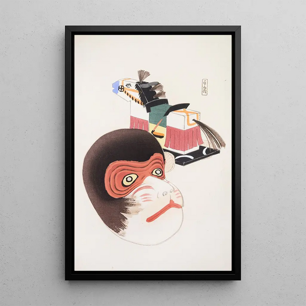 Illustrations collectées de jouets japonais Pl084 - Kawasaki Kyōsen — framed artwork on a wall