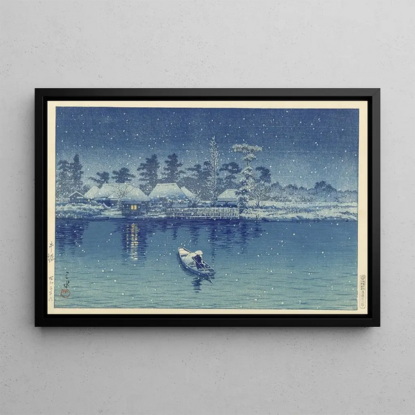 Ushibori Painting - Kawase Hasui — framed artwork on a wall