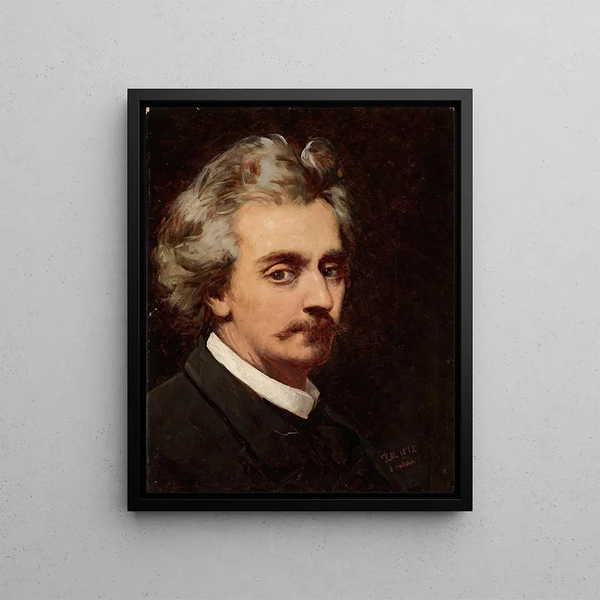 Self-portrait Painting - Kazimierz Mirecki — framed artwork on a wall