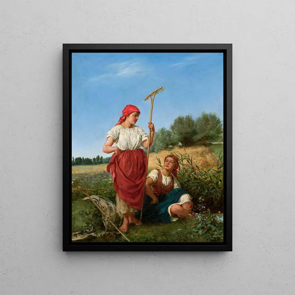 Harvest of Women - Kazimierz Pochwalski — framed artwork on a wall