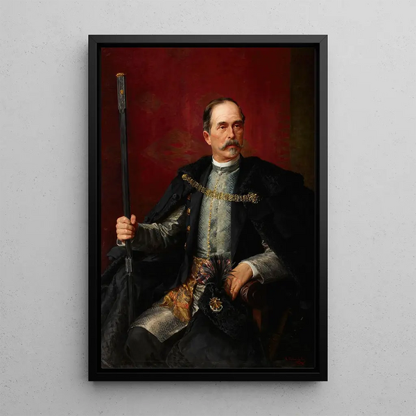 Portrait of Jan Tarnowski - Kazimierz Pochwalski — framed artwork on a wall