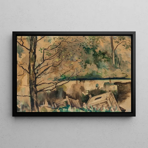 Pond at Poturzyca - Kazimierz Sichulski — framed artwork on a wall