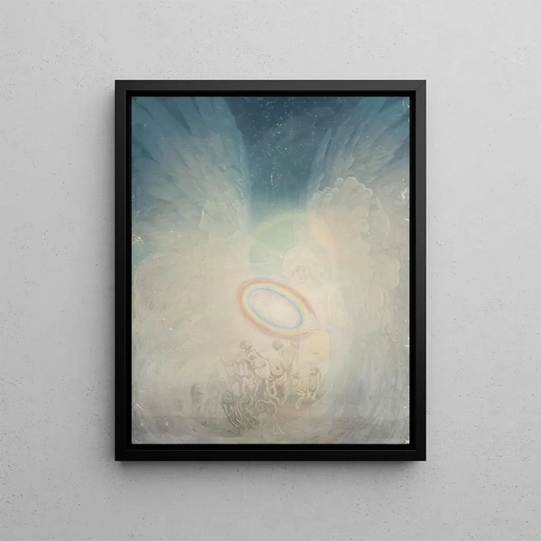 Angel and monsters - Kazimierz Stabrowski — framed artwork on a wall