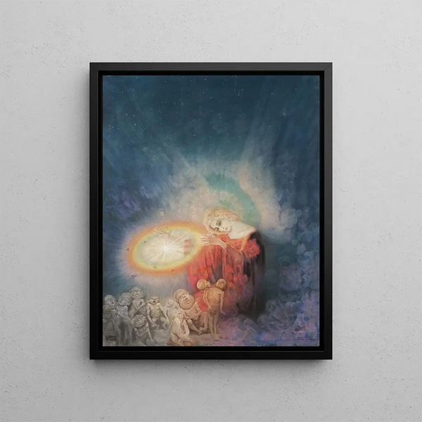 Consoler of monsters - Kazimierz Stabrowski — framed artwork on a wall