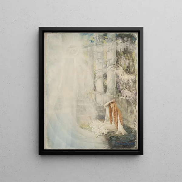 Vision II: sketch for the Annunciation - Kazimierz Stabrowski — framed artwork on a wall