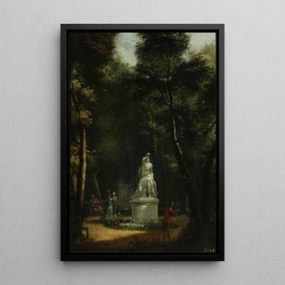 Kazimierz Wojniakowski - View of the azienki Park with the statue of Tancred and Clorinda.webp