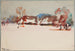 Winter Village Landscape - Kazimierz Wojtanowicz — artwork view