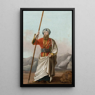 Portrait painting of Wacław Rzewuski nicknamed Emir - Kazimierz Jan — framed artwork on a wall