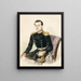 Portrait of an Officer - Kazimir Antonovich Yasevich — framed artwork on a wall