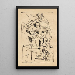 Dynamic Model Painting - Kazimir Malevich — framed artwork on a wall