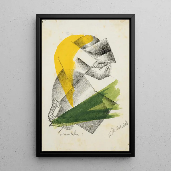 Prayer II - Kazimir Malevich — framed artwork on a wall