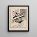 Satellite Suprematist Painting - Kazimir Malevich — framed artwork on a wall