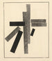Three black elements and five gray elements - Kazimir Malévitch — artwork view