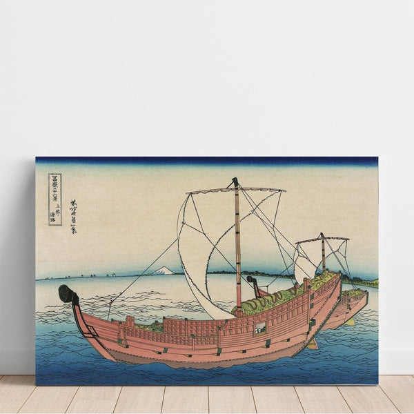 Reproduction of the painting Kazusa no Kairo - Katsushika Hokusai