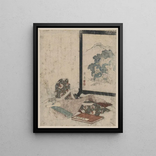 Keisai Eisen - Heike monogatari to biwa to tsuitate.webp