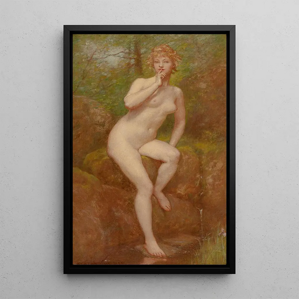 The Secret of the Stream - Kenyon Cox — framed artwork on a wall