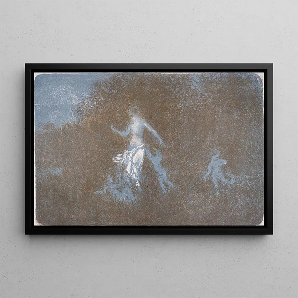 Love Playing with a Nymph - Ker Xavier Roussel — framed artwork on a wall
