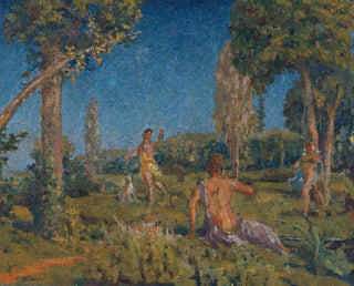 Artemis with a dog and two companions at a spring - Ker Xavier Roussel — artwork view