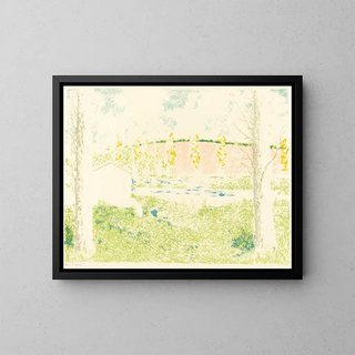 Landscape with a House - Ker Xavier Roussel — framed artwork on a wall