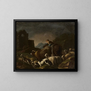 At the ford - Kilian Metzinger — framed artwork on a wall