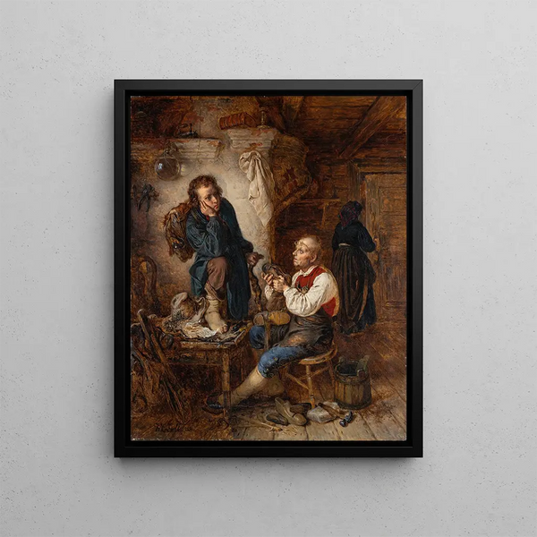 Chez les cordonniers - Kilian Zoll — framed artwork on a wall