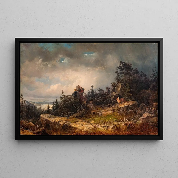 Fox in a trap - Kilian Zoll — framed artwork on a wall