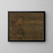 Snowy landscape painting with figures - Kim Si — framed artwork on a wall